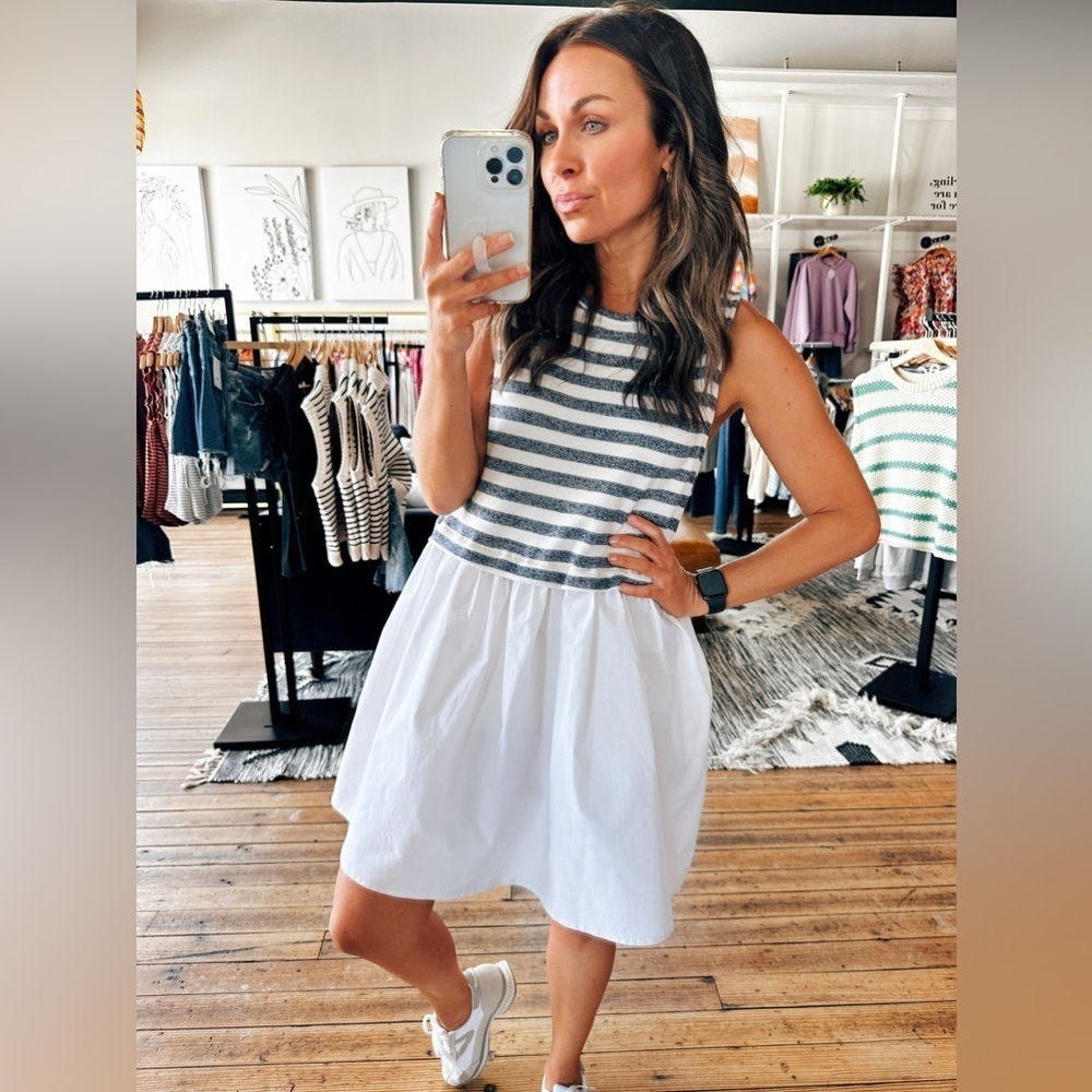 Bucket List Navy Stripe Dress